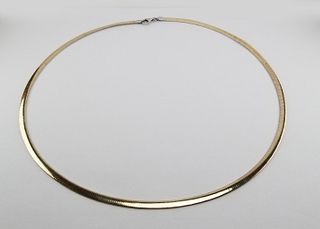 Italian 14K Gold / Sterling Two-Sided Necklace