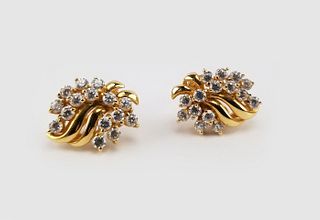 14K Gold & Diamond Earrings