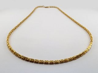 14K Gold Intertwined Chain Necklace