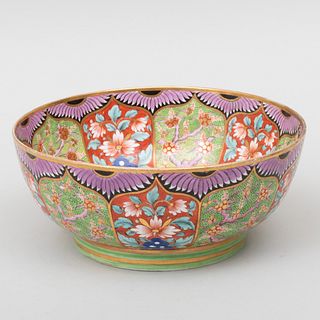 Minton Porcelain Imari Decorated Punch Bowl