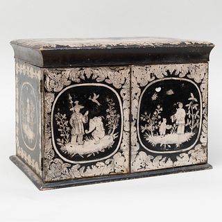 Chinoiserie Decorated Penwork Cabinet