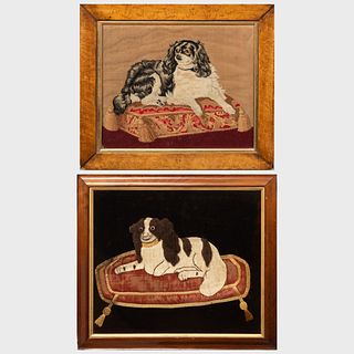 Two Seated Spaniels Pictures