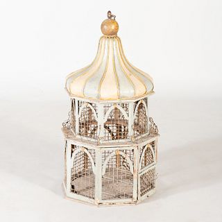 Victorian Style Painted Model of a Birdcage