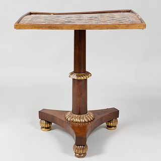 William IV Rosewood Painted and Parcel-Gilt Table