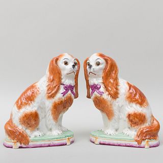 Pair of Staffordshire Pottery Flatback Models of Cavaliers