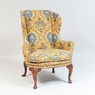 George III Style Mahogany Winged Chair