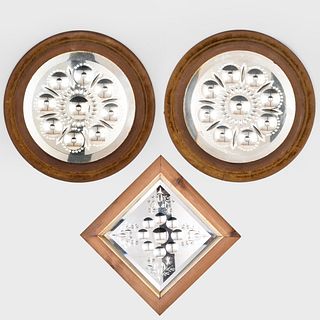 Group of Three Small Witch's Mirrors