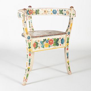 Tyrolian Type Painted Armchair