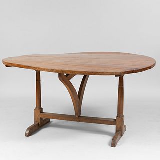 French Provincial Fruitwood Wine Tasting Table