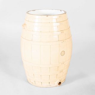 English Glazed Earthenware Barrel Form Cistern