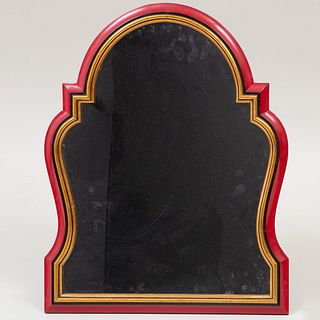 Red and Black Lacquer Dressing Mirror, Modern