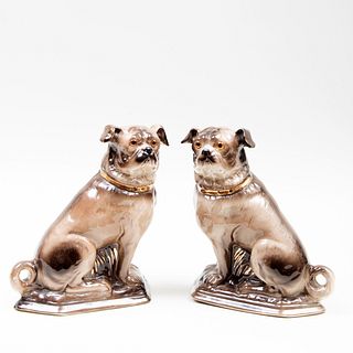 Pair of Staffordshire Models of Pugs