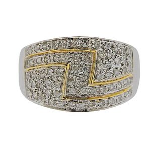 14K Two Tone Gold Diamond Ring