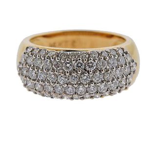 14K Gold Diamond Half Band Ring