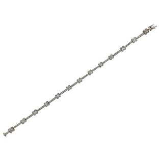 18K Gold Diamond Floral Bracelet