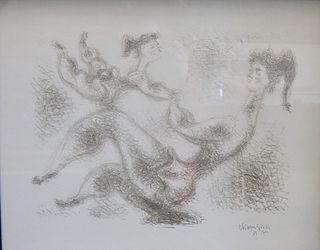 Chaim Gross Signed Lithograph,Untitled.