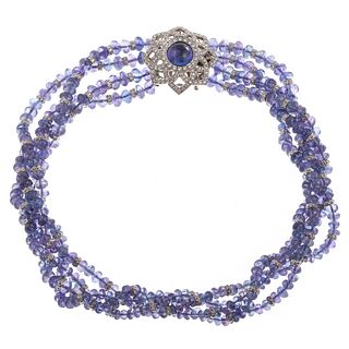 A Diamond & Tanzanite Necklace by Gumuchian