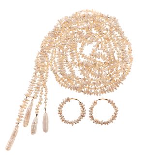 A Collection of Keshi Pearl Necklaces & Hoops