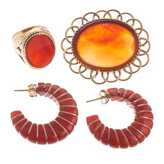 A Collection of Carnelian Jewelry