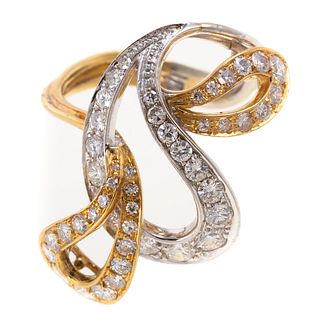 A Diamond Paisley Ring in 18K