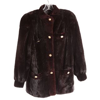 Ladies Black Mink Three Quarter Length Coat