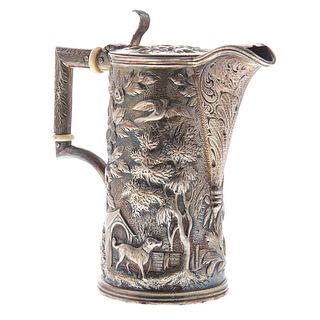 S. Kirk & Son Coin Silver Repousse Cream Pitcher