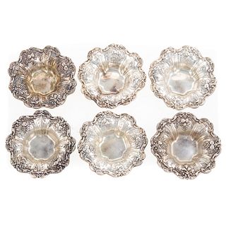 Six Reed & Barton Sterling "Francis I" Nut Dishes
