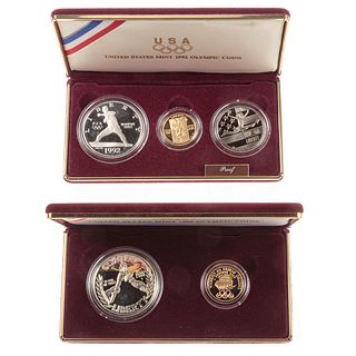 1988 & 1992 Olympic Coin Sets with Gold