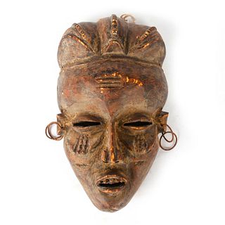 AFRICAN HAND CARVED TRIBAL MASK