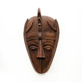 AFRICAN TRIBAL WOODEN RITUAL WALL MASK