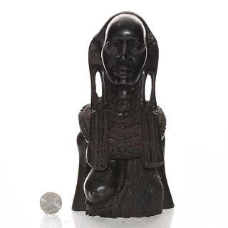 MASIA AFRICAN WOODEN SCULPTURE OF TRIBAL WOMAN