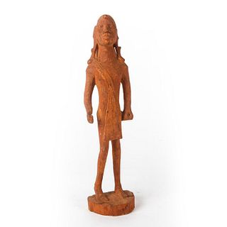 AFRICAN WOODEN HAND CARVED FIGURE, MAN STANDING