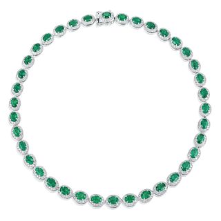 Orianne Diamond and Emerald Necklace