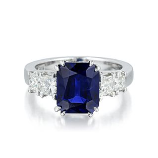 5.00-Carat Sapphire and Diamond Ring