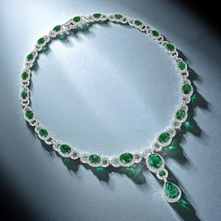 Orianne Emerald and Diamond Necklace