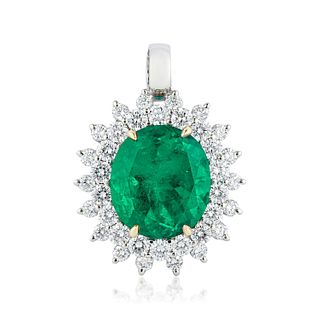 Colombian Emerald and Diamond Pendant