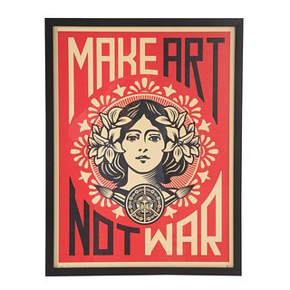 Shepard Fairey. "Make Art Not War" Poster 2005