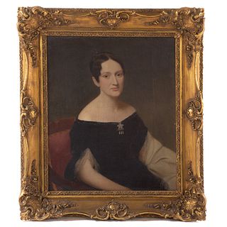 American School, 19th c. Portrait Of A Lady