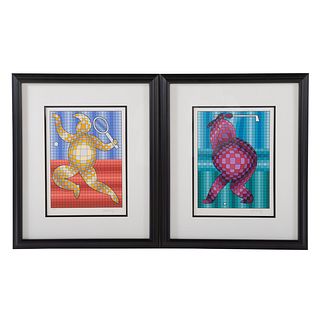 Victor Vasarely. Pair Of Color Serigraphs