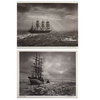 A. Aubrey Bodine. Two Tall Ship/Bay Bridge Photos