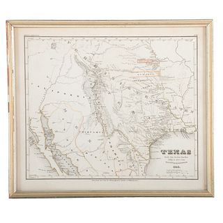 Radefeld 1846 Map of Texas, Framed