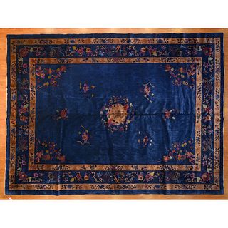 Antique Nichols Carpet, China, 10 x 13.5