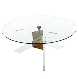 Contemporary Glass & Lucite Table