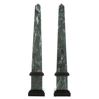 Pair Classical Style Onyx Obelisks