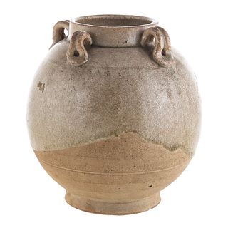 Chinese Pale Green Glazed Stoneware Jar