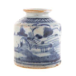 Chinese Export Canton Porcelain Ink Bottle