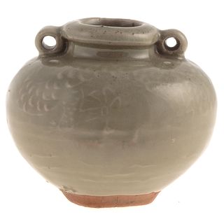 Chinese Longquan Celadon Porcelain Jarlet