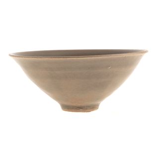 Small Chinese Yaozhou Celadon Conical Bowl