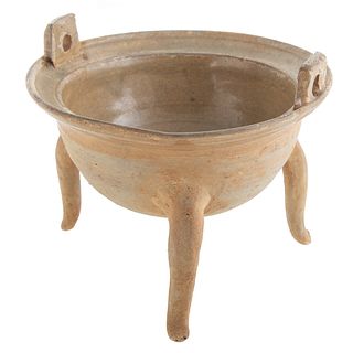 Chinese Glazed Stoneware Tripod Bowl