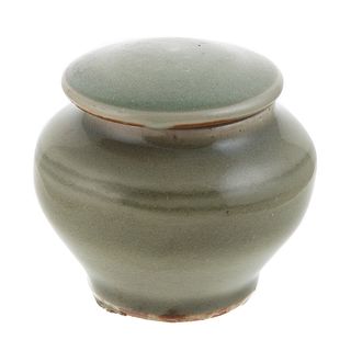 Chinese Celadon Porcelain Covered Jar